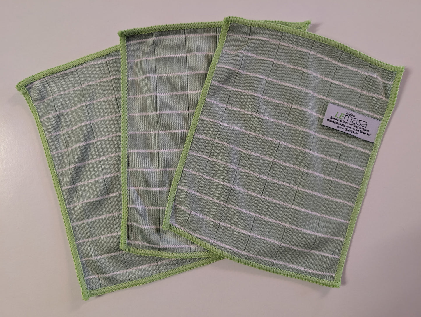 3er Set Bambus Brillen - und Displaytuch 20cm x 15cm